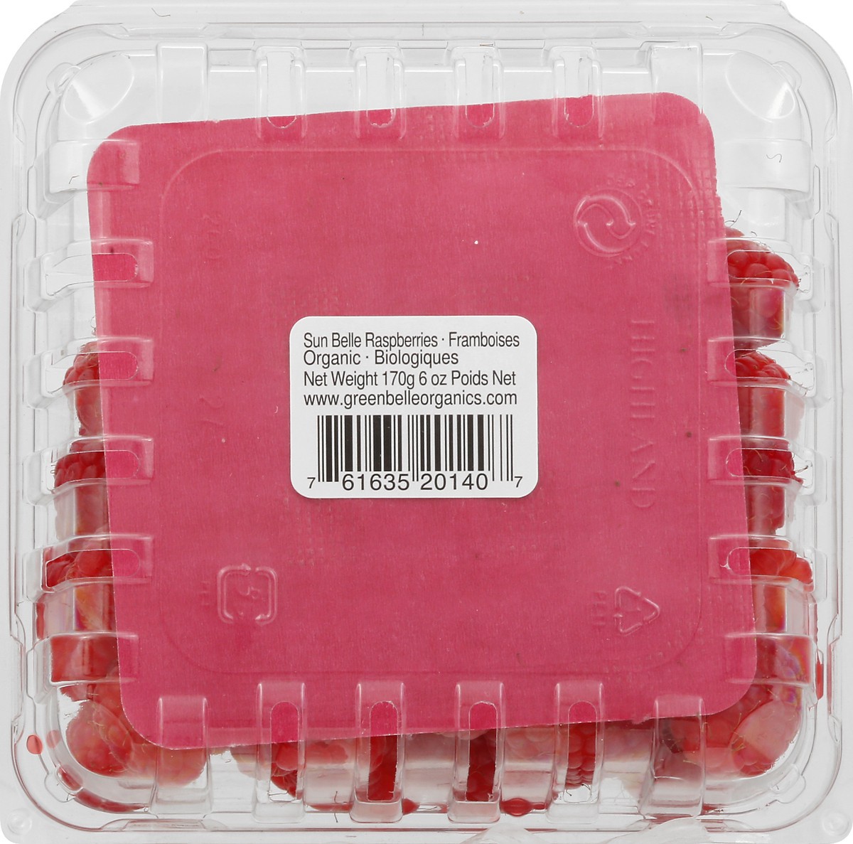 slide 8 of 9, GreenBelle Organic Raspberries 170 gr, 170 g