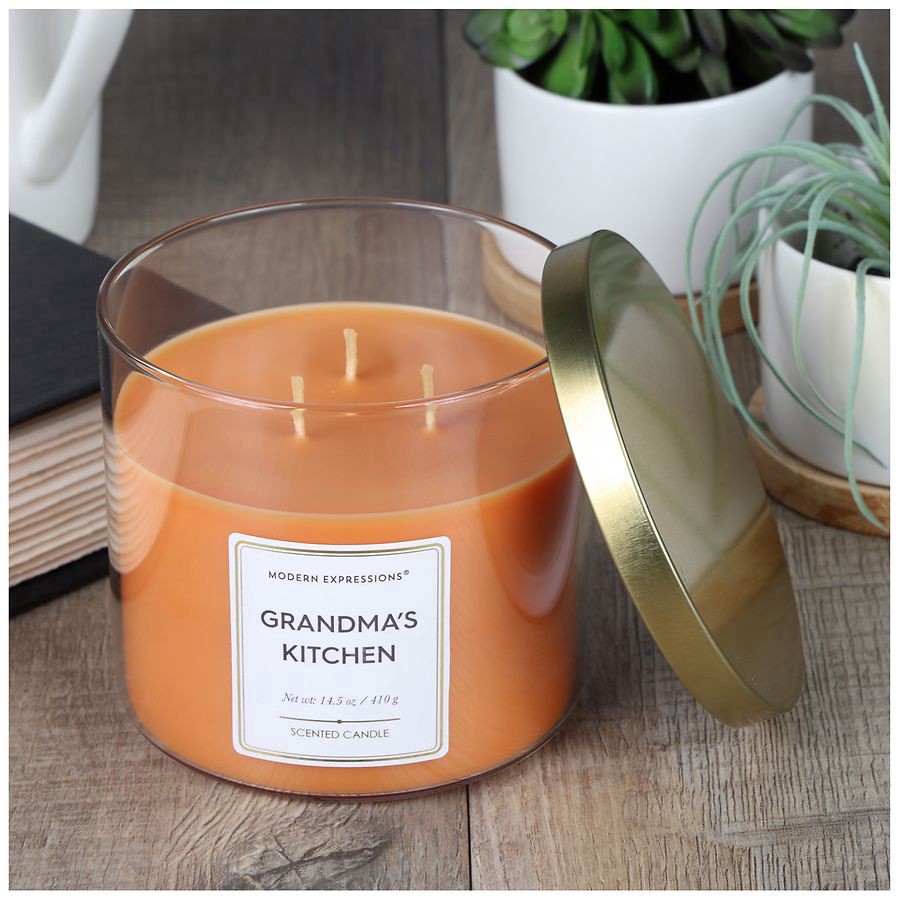 slide 2 of 3, Modern Expressions Scented Candle Grandma's Kitchen, 14.5 oz