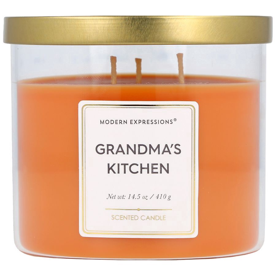 slide 1 of 3, Modern Expressions Scented Candle Grandma's Kitchen, 14.5 oz