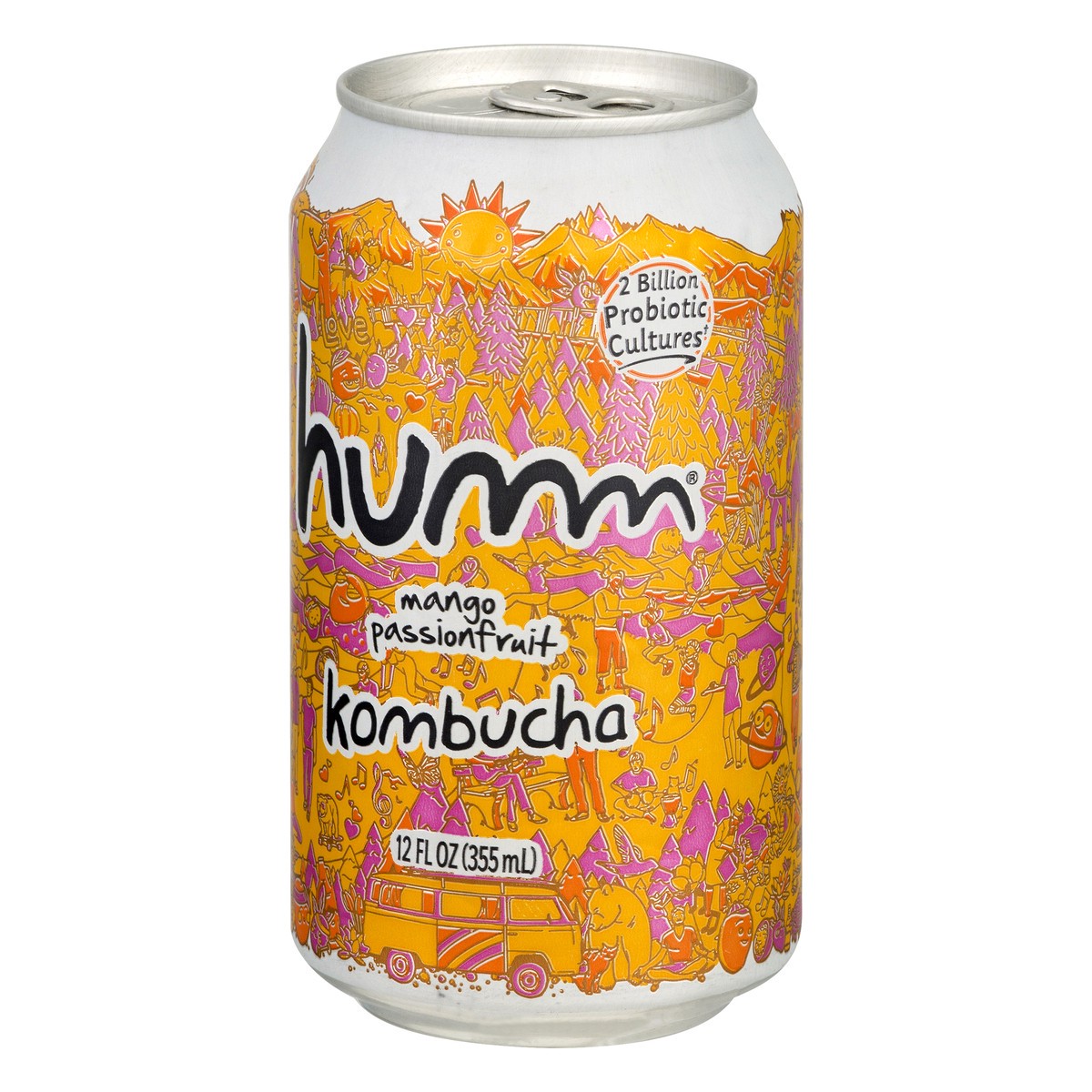 slide 9 of 9, Humm Probiotic Mango Passionfruit Kombucha 12 fl oz, 12 fl oz