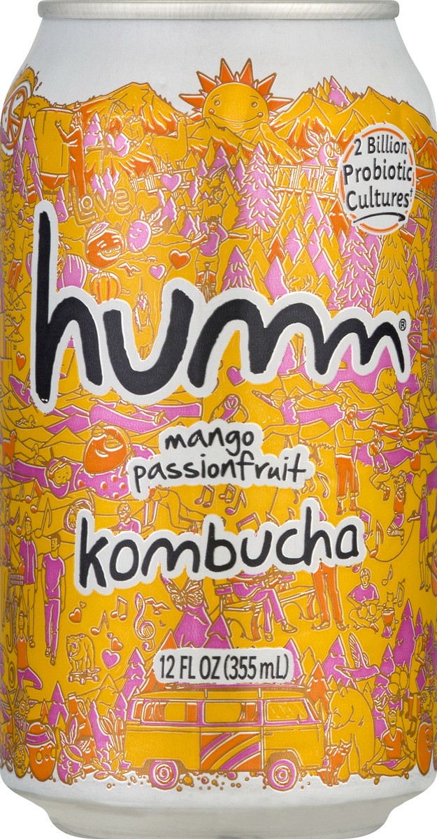 slide 5 of 9, Humm Probiotic Mango Passionfruit Kombucha 12 fl oz, 12 fl oz