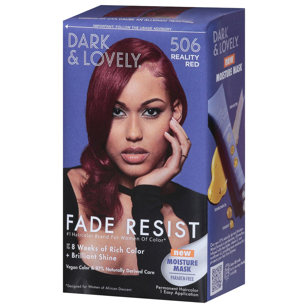 slide 5 of 14, Dark & Lovely Fade Resist Reality Red 506 Permanent Hair Color 1 ea, 1 ct