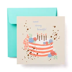 American Greetings Sweet Strong Beautiful Birthday Greeting Card
