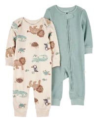 Carter's Baby 2-Pack Jumpsuits - Multi - 9M