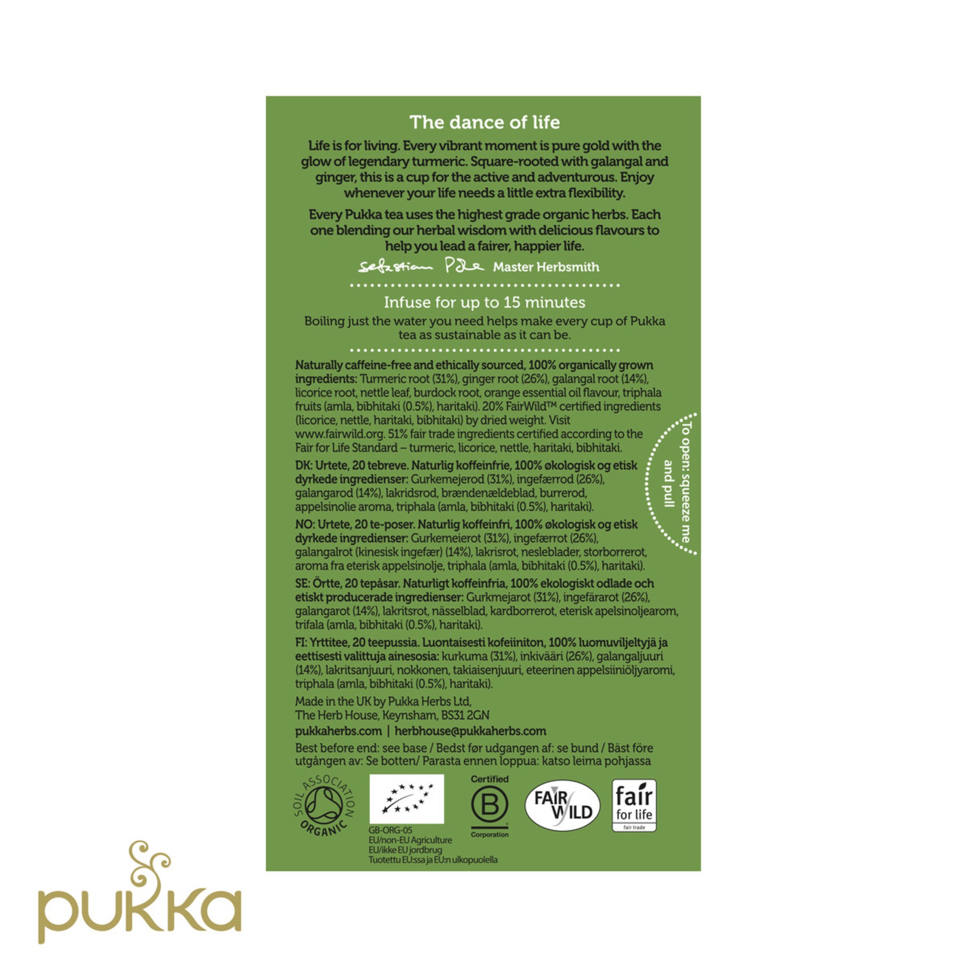 slide 4 of 4, Pukka Organic Turmeric Active, 20 Tea Bags, 20 ct