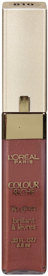 slide 1 of 4, L'Oréal Lip Gloss, Rich Nude 810, 0.23 oz