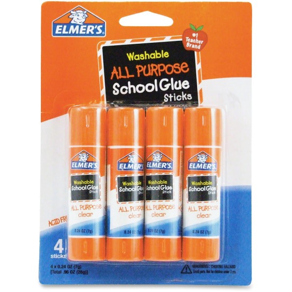 slide 2 of 7, Elmer's Washable All Purpose School Glue Sticks, 4 ct