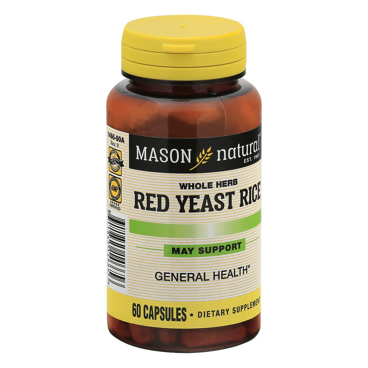 slide 6 of 13, Mason Natural Red Yeast Rice, Whole Herb, Capsules, 60 ct