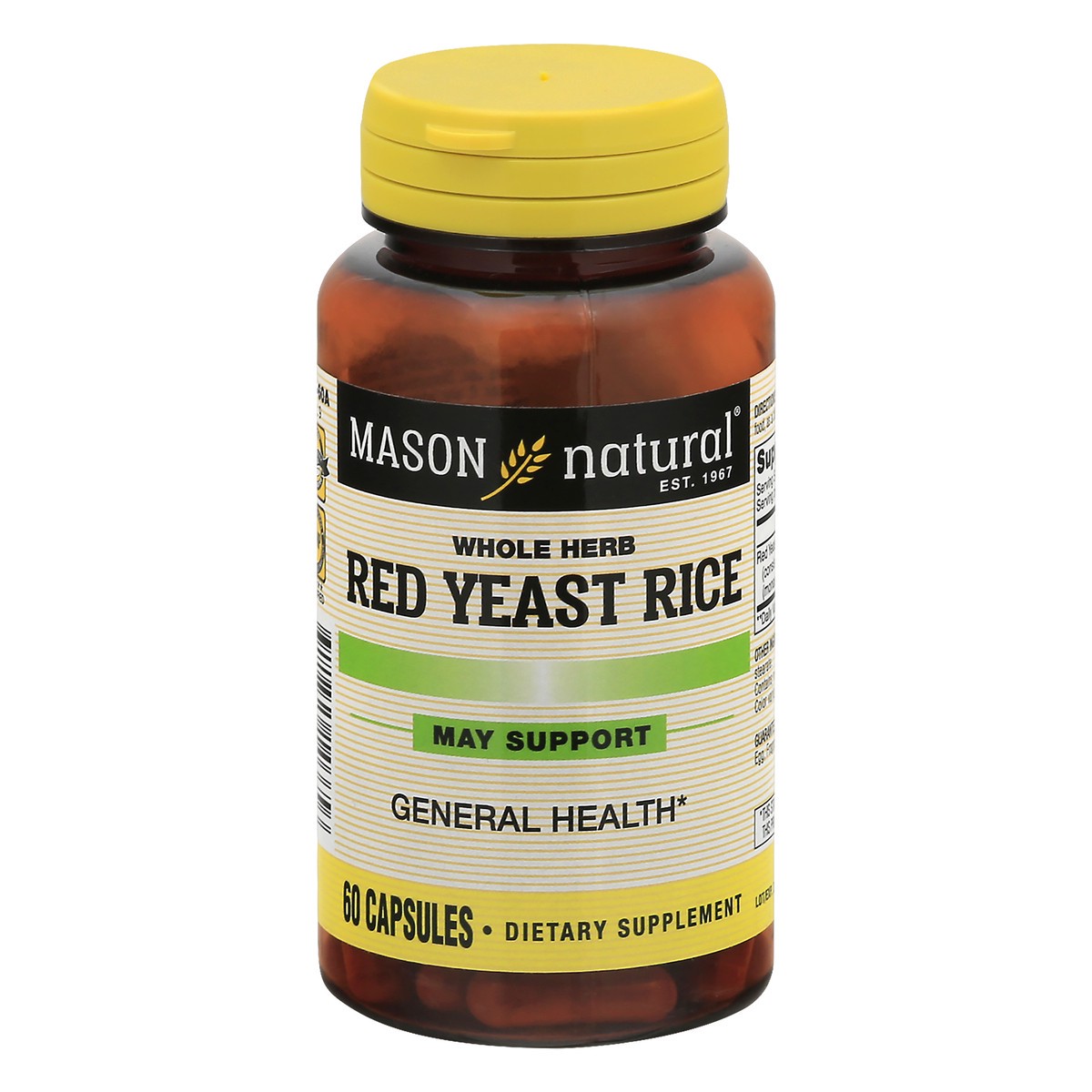 slide 5 of 13, Mason Natural Red Yeast Rice, Whole Herb, Capsules, 60 ct