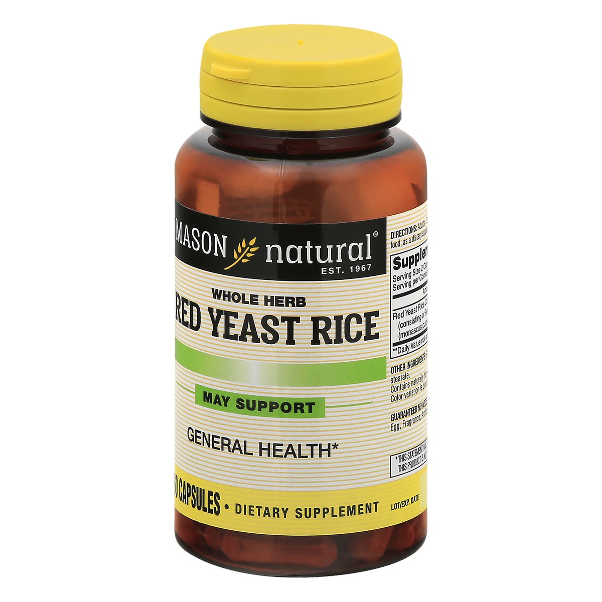 slide 4 of 13, Mason Natural Red Yeast Rice, Whole Herb, Capsules, 60 ct