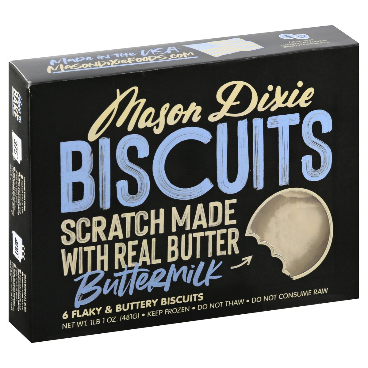 slide 8 of 9, Mason Dixie Biscuit Co. Mason Dixie Biscuits Mason Dixie Buttermilk Biscuits, 17 oz