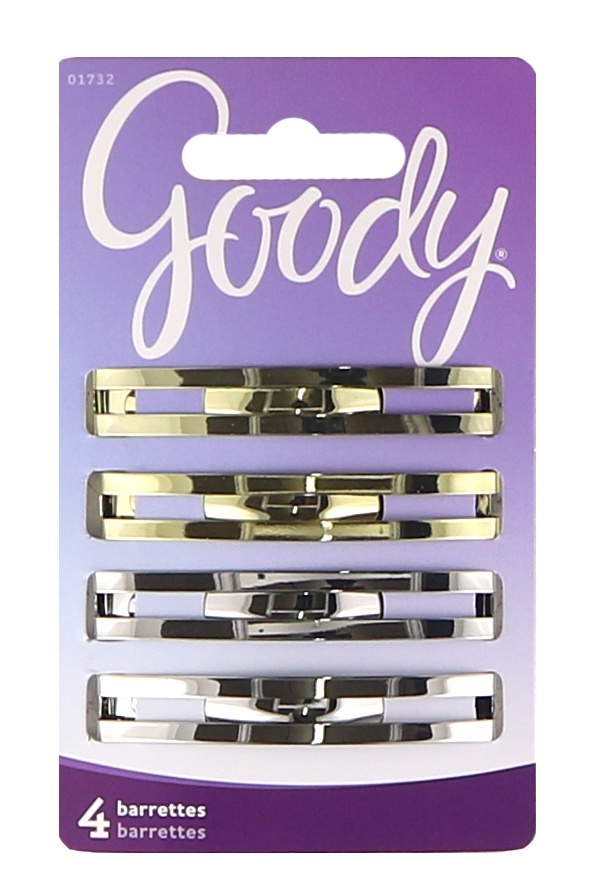 slide 1 of 1, Goody Barrettes Double Bar, 4 ct