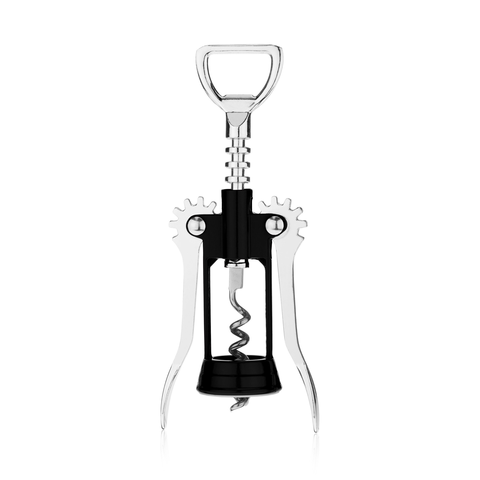 slide 1 of 5, True Soar Black And Silver Winged Corkscrew, Self Centering Worm, Bottle Opener, 1 cnt