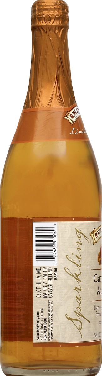 slide 2 of 6, R.W. Knudsen Family Sparkling Caramel Apple Juice, 25.4 Ounces, Non-Alcoholic Juice, 25.4 fl oz