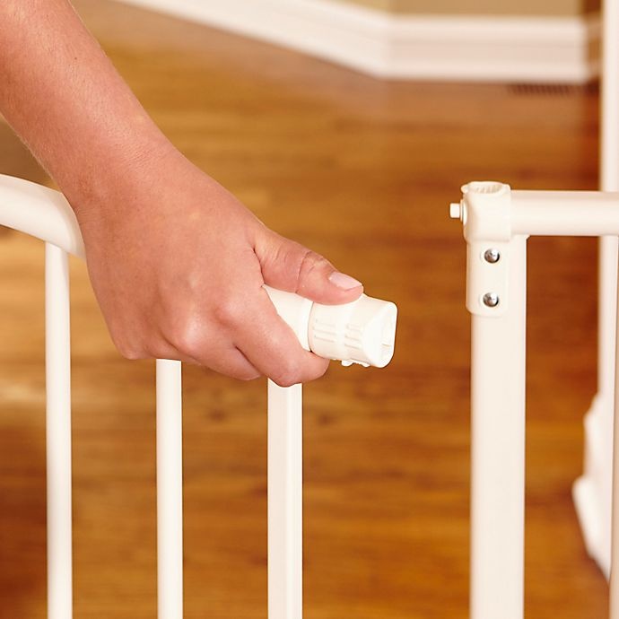 slide 4 of 4, Toddleroo by North States Arched Auto-Close Gate With Easy-Step - White, 1 ct