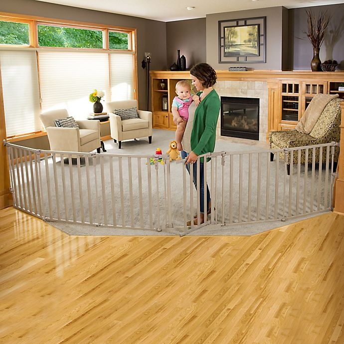 slide 3 of 5, Toddleroo by North States 3-In-1 Extra-Wide Gated Wood Barrier, 1 ct