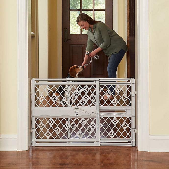 slide 3 of 4, MyPet Tension-Mount Portable Pet Gate - Grey, 1 ct