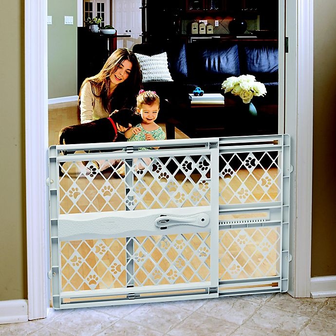 slide 4 of 4, MyPet Tension-Mount Portable Pet Gate - Grey, 1 ct