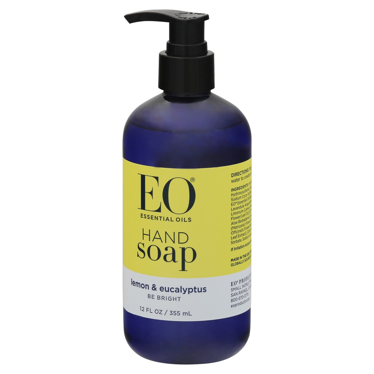 slide 3 of 10, EO Lemon & Eucalyptus Hand Soap 12 fl oz, 12 fl oz