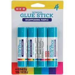 H-E-B School Glue Sticks - Disappearing Purple - Shop Glue at H-E-B