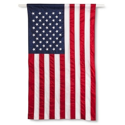 slide 1 of 1, Annin Embroidered American Flag Banner, 2.5 ft x 4 ft