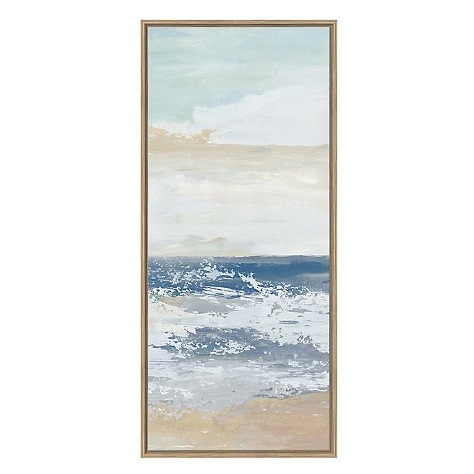 slide 4 of 4, Boston Warehouse Ocean Framed Canvas Wall Art, 3 ct; 12 in x 28 in