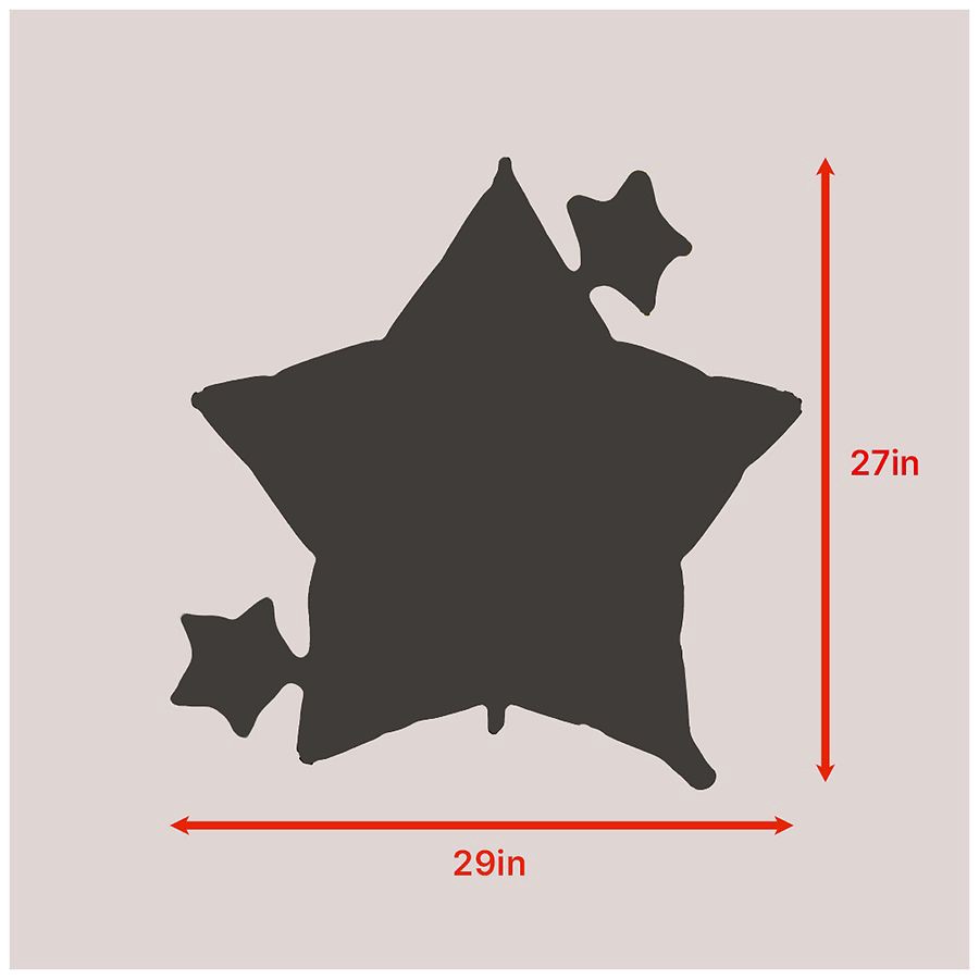 slide 4 of 4, Helium Inflated Balloon Congrats Stars 5.5x0.25x7.5, 1 ct