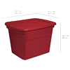 slide 7 of 9, Sterilite Storage Tote - Red, 18 gal