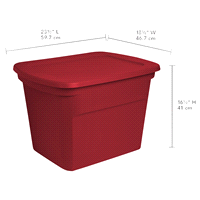 slide 5 of 9, Sterilite Storage Tote - Red, 18 gal