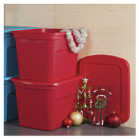 slide 2 of 9, Sterilite Storage Tote - Red, 18 gal