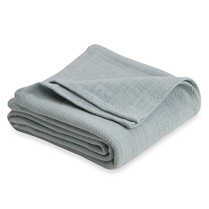 slide 1 of 1, Vellux Cotton King Blanket - Grey Mist, 1 ct