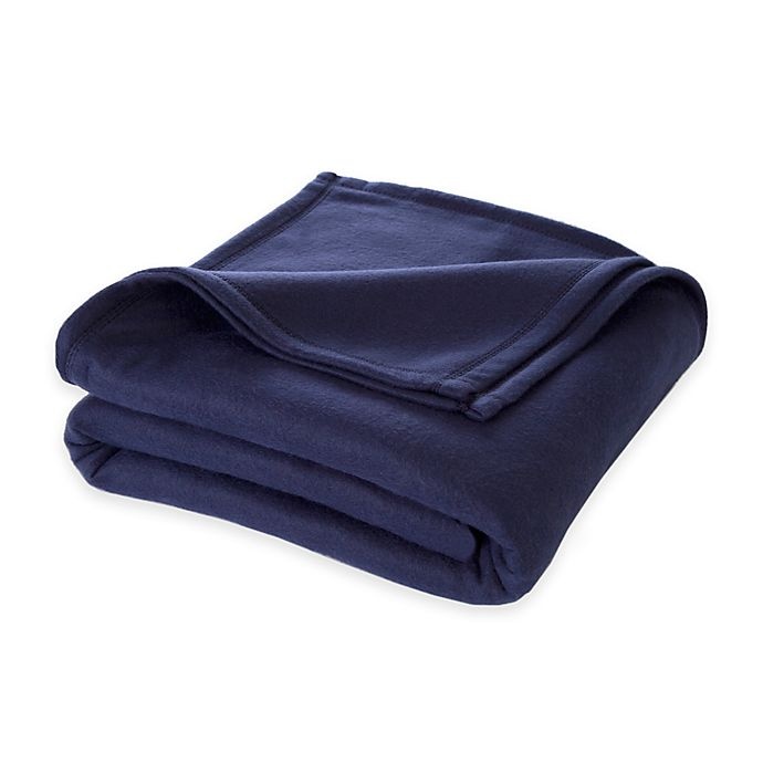 slide 1 of 1, Martex SuperSoft Fleece Twin Blanket - Navy, 1 ct