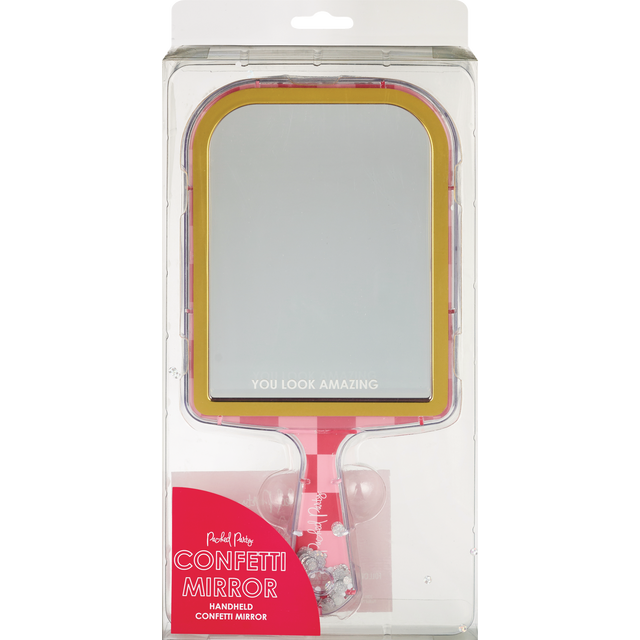 slide 1 of 1, PACKED PARTY Checkered Confetti Mirror, 1 ct