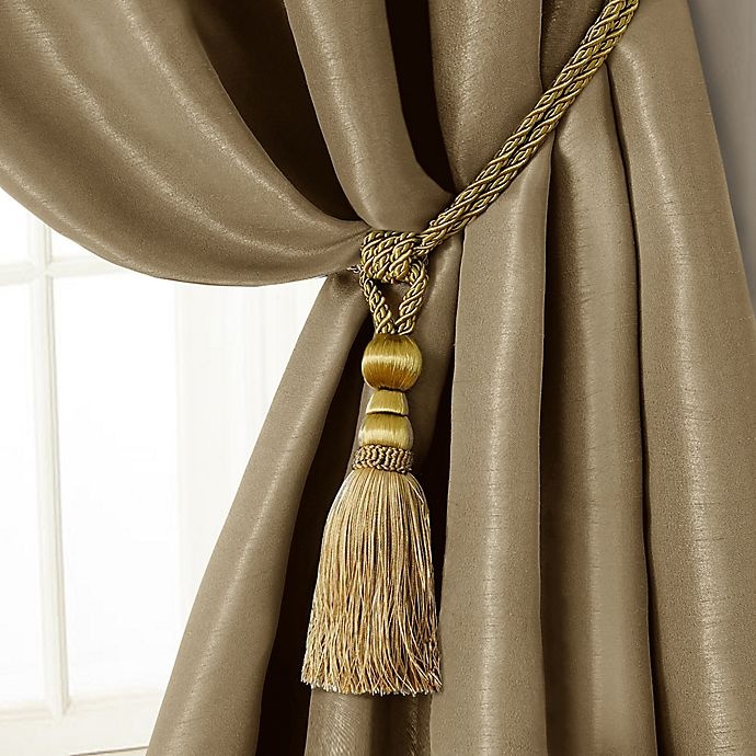 slide 3 of 3, Amelia Tassel Window Curtain Tie Back - Gold, 1 ct