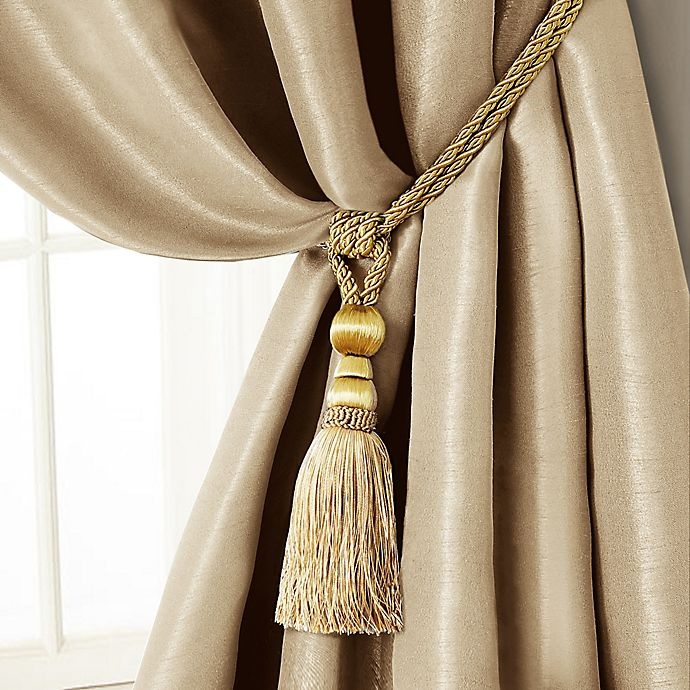 slide 3 of 3, Amelia Tassel Window Curtain Tie Back - Natural, 1 ct