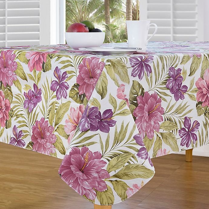 slide 2 of 2, Island Oasis OblongStain Resistant Vinyl Tablecloth, 52 in x 70 in