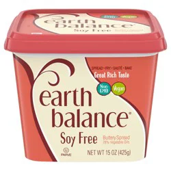 Earth Balance Soy Free Buttery Spread, 15 oz Tub