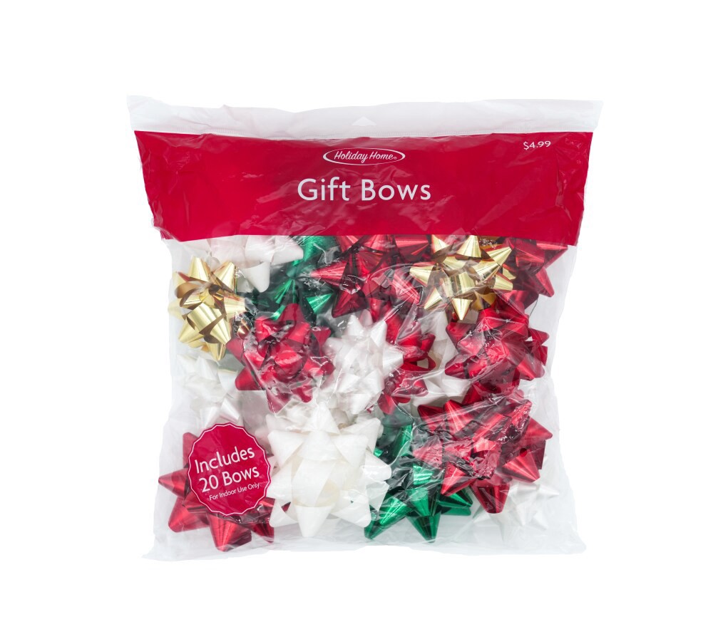 slide 1 of 3, Holiday Home® Bow Bag - Winter Wishes, 20 ct