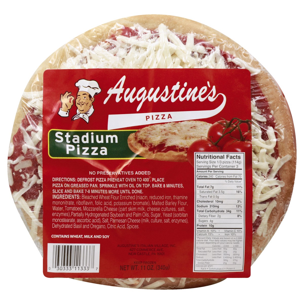 slide 2 of 6, Augustines Pizza Pizza 11 oz, 10.5 oz