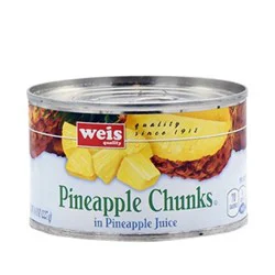 Weis Quality Chunks in Pineapple Juice Canned Pineapple