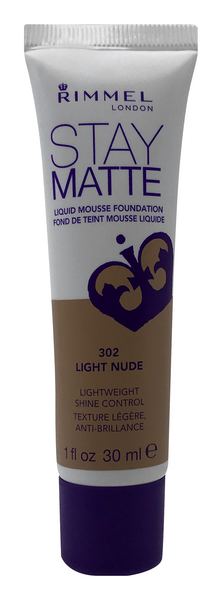 slide 1 of 1, Rimmel Stay Matte Liquid Mousse Foundation 302 Light Nude, 1 fl oz