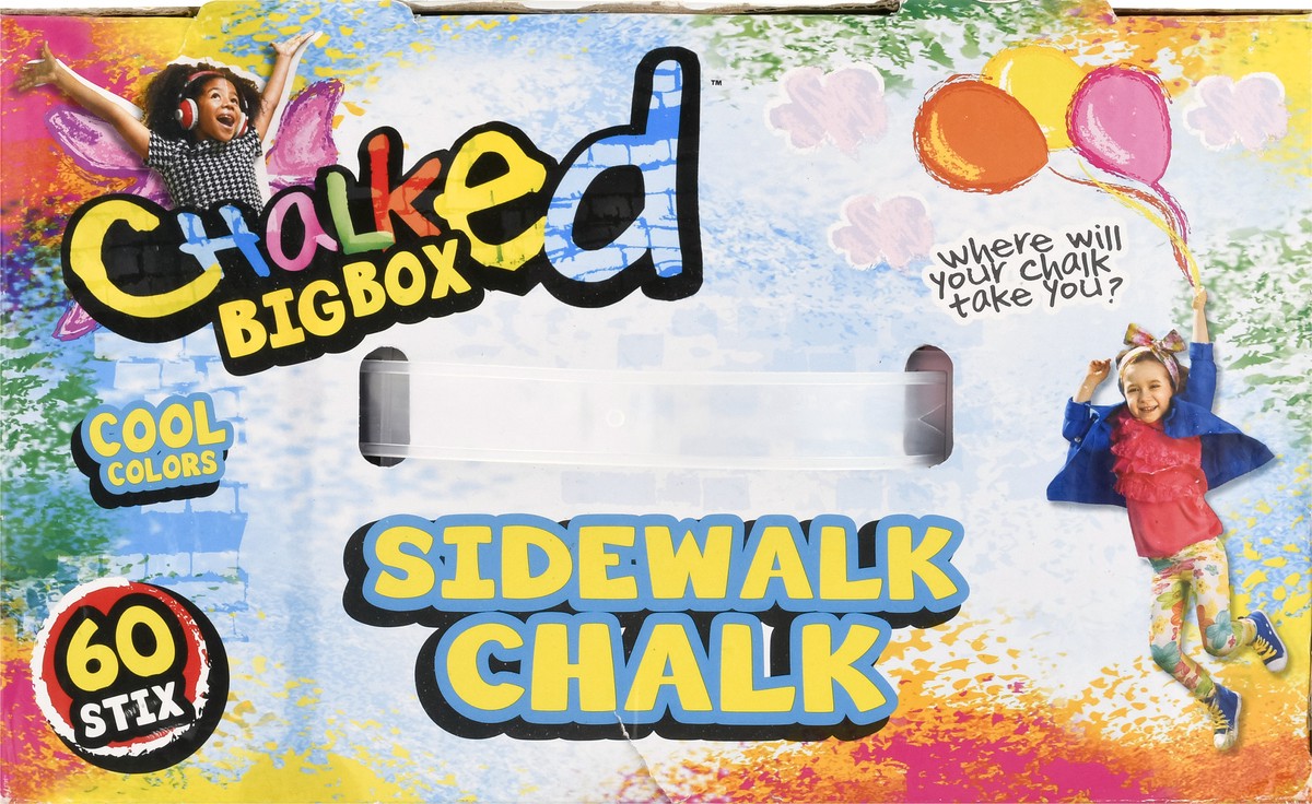 slide 3 of 8, Ja-Ru Chalked Big Box Sidewalk Chalk, 60 ct