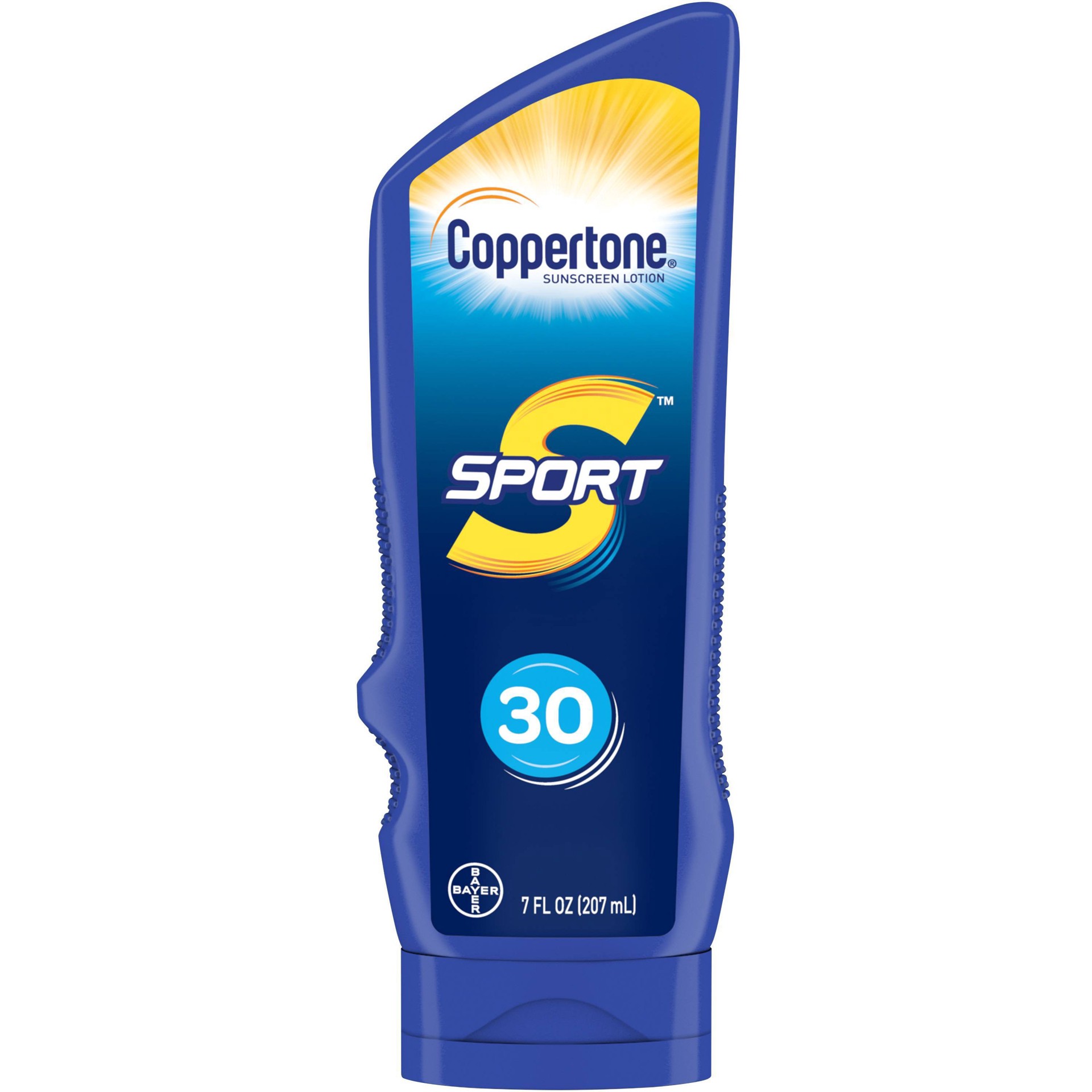 slide 1 of 3, Coppertone Sport High Performance Broad Spectrum SPF 30 Sunscreen Lotion, 7 oz