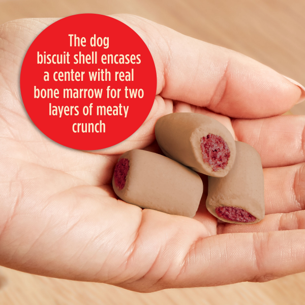 slide 8 of 19, Milk-Bone Marosnacks Bacon Flavor Dog Snacks with Real Bone Marrow 1 40 oz, 40 oz