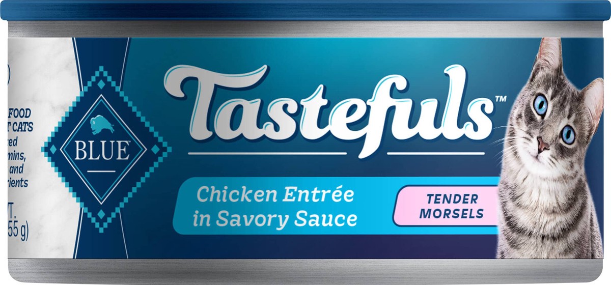 slide 2 of 2, Blue Buffalo Blue Tastefuls Adult Tender Morsels Chicken Entree in Savory Sauce Cat Food 5.5 oz, 5.5 oz