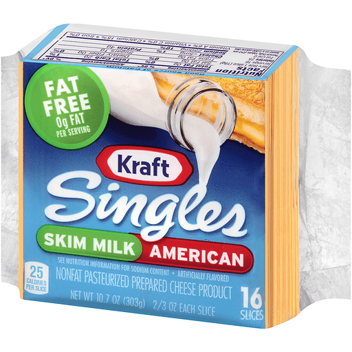 Kraft Singles Fat Free American Cheese Slices 16 ct; 10.7 oz Shipt