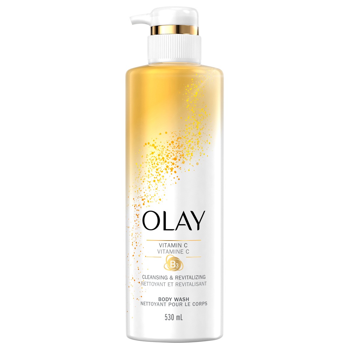 slide 1 of 3, Olay Cleansing & Nourishing Body Wash with Vitamin B3 and Vitamin C, 17.9 fl oz, 17.90 fl oz