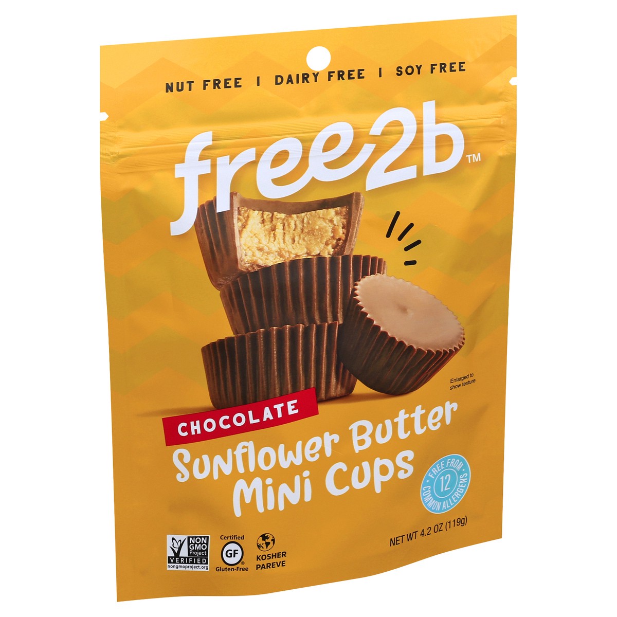 slide 9 of 13, free2b Chocolate Sunflower Butter Mini Cups 4.2 oz, 4.2 oz