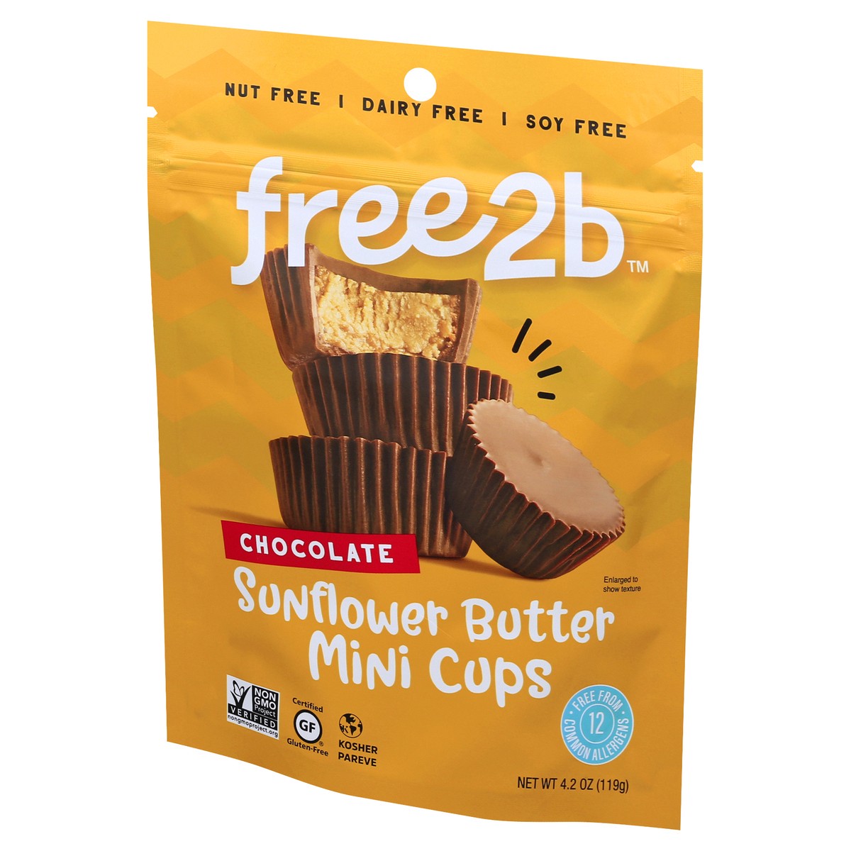 slide 11 of 13, free2b Chocolate Sunflower Butter Mini Cups 4.2 oz, 4.2 oz