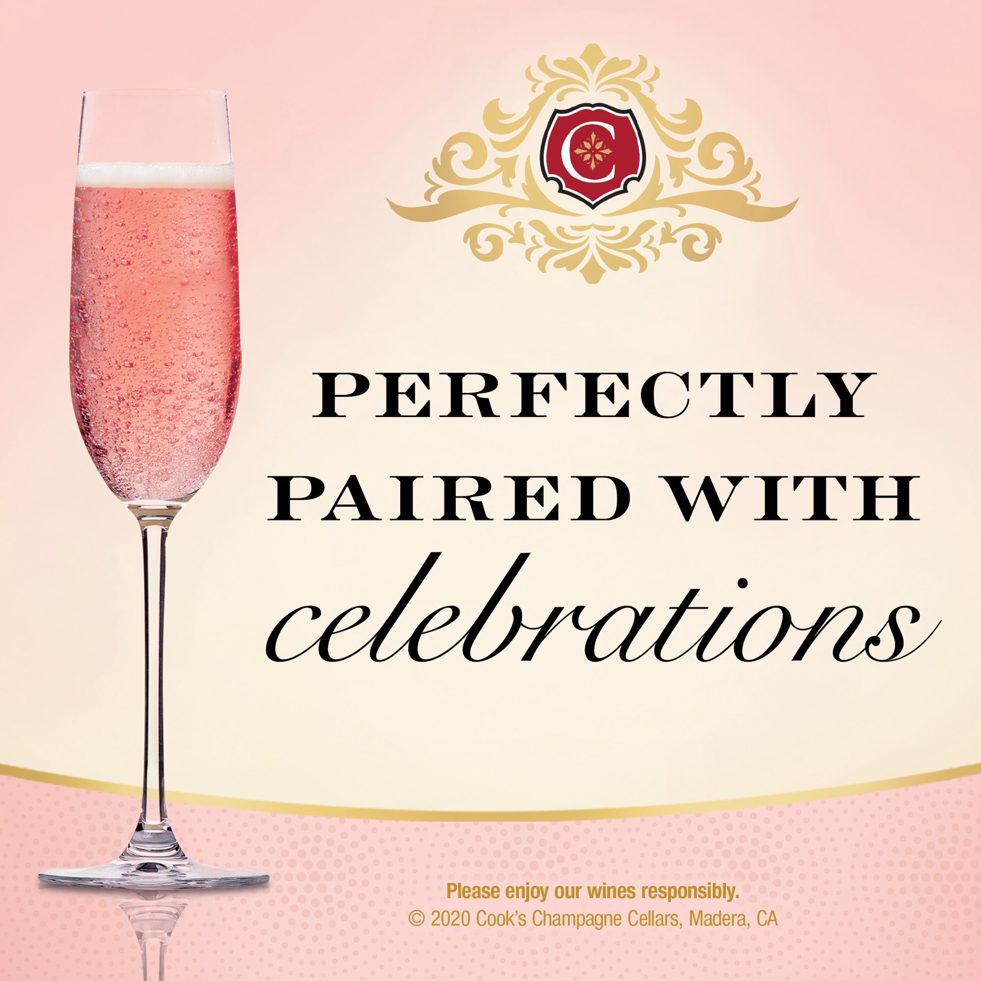 slide 6 of 7, Cooks Sparkling Sweet Rose, 25.36 fl oz